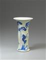A small celadon-ground gu-shaped vase. Kangxi period (1662 - 1722) - image-3