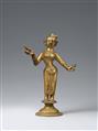 An Orissa copper alloy figure of Radha. Eastern India. Probably 19th century - image-1