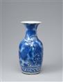 Blau-weiße Balustervase. Qing-Zeit, 19. Jh. - image-1