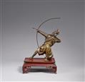 A bronze figure of a samurai archer. Around 1900 - image-2