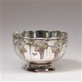 A double-walled silver bowl with translucent enamel. Around 1900 - image-2