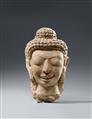 A Dvaravati stucco head of a Buddha. Thailand. 8th/9th century - image-1