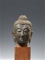 A bronze head of a Buddha. Thailand. 15th/17th century - image-1