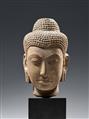 Kopf eines Buddha. Sandstein. Thailand, Ayutthaya. 15./16. Jh. - image-1