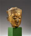 Kopf eines bekrönten Buddha. Bronze. Thailand, Ayutthaya. 17./18. Jh. - image-2