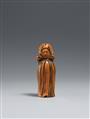 A boxwood and ivory shunga netsuke. 19th century - image-1