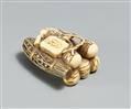 An ivory netsuke of Edo meibutsu (famous products of Edo). Edo/Tokyo. Second half 19th century - image-2