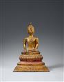 A Ratanakosin gilt-lacquered bronze figure of Buddha Shakyamuni. Thailand. 19th century - image-1