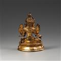 Grüne Tara (Shyamatara). Bronze vergoldet. Tibet, 19./20. Jh. - image-2