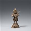 A Tibetan dark patinated brass figure of Vajrayogini. 19th century - image-1