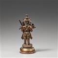 A Tibetan dark patinated brass figure of Vajrayogini. 19th century - image-2