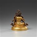 A fire-gilt bronze of Jambhala. 19th/20th century - image-2