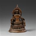 A Tibetan bronze figure of Jambhala. 19th/20th century - image-2