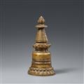 Kadampa-Stupa. Gelbguss. Tibet, 13. Jh. - image-1