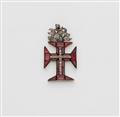 A Portuguese silver and garnet Cross of the Order of Christ with diamonds. - image-1