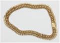 A gold plated copper Neo Etruscan fringe necklace. - image-2