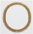 A gold plated copper Neo Etruscan fringe necklace. - image-1