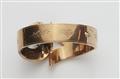 A 14k red gold silver and diamond bangle. - image-3