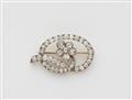 A platinum 18k gold and diamond Belle Epoque flower brooch. - image-1