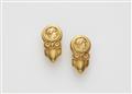 A pair of 18k gold Antique Revival style earrings - image-1