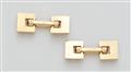 A pair of French 18k gold stirrup cufflinks. - image-2