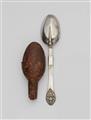 An Augsburg silver folding spoon in a case - image-1