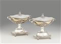 A pair of parcel gilt Parisian tureens - image-1