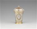 A parcel gilt Augsburg silver beaker and cover - image-2