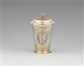 A parcel gilt Augsburg silver beaker and cover - image-1