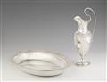 A Neoclassical silver ewer and basin - image-1