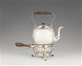 A Nuremberg silver teapot and rechaud - image-1