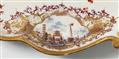 An important Meissen porcelain platter with turquoise ground and Chinoiserie decor - image-6