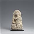 Architekturfragment eines bodhisattva. Grauer Stein. Pakistan, Gandhara. 2./3. Jh. - image-1