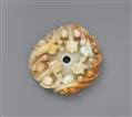 A grey jade disk. Qing dyansty - image-1