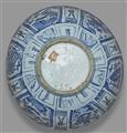 A large blue and white Kraak punch bowl. Wanli period (1573-1619) - image-3