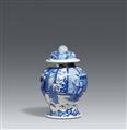 A blue and white lidded jar. Kangxi period (1662-1722) - image-1