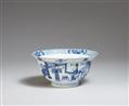 A blue and white 'klapmutsen' bowl. Kangxi mark and of the period (1662-1722) - image-2