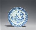 Blau-weißer Exportteller. Qianlong-Ära (1735-1796) - image-1