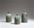 Three bronze temple bells (bonshō). 19/20th century - image-2