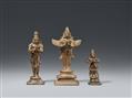 Three South Indian copper alloy bronze figures. 17th-19th century - image-1