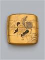 A three-case gold lacquer inrō. 19th century - image-2