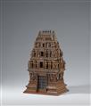 A Tamil Nadu teak wood model of a temple gate (gopuram)
Southern India. Late 19th/early 20th century - image-1