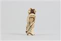 A bone netsuke of a Chinese warrior. 19th century - image-4