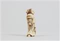 A bone netsuke of a Chinese warrior. 19th century - image-6