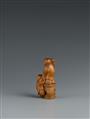 A light boxwood netsuke of two karako. Second half 19th century - image-2