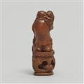 A light boxwood netsuke of two karako. Second half 19th century - image-5