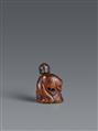 A boxwood netsuke of a nodder. 19th century - image-2