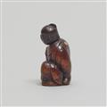 A boxwood netsuke of a nodder. 19th century - image-4