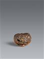 A Tanba boxwood netsuke of a dragon inside a mikan. Mid-19th century - image-1