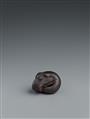 A dark stained boxwood netsuke of a snail. Nagoya. Mid-19th century - image-2